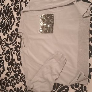 DKNY light gray sweater